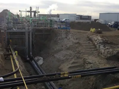 Oilfield construction site