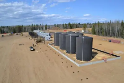 Oilfield facility construction Peace River
