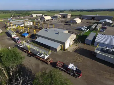 Oilsands construction aerial