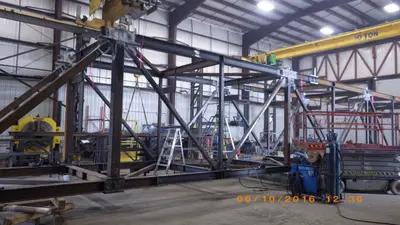 Oilsands pipe bridge module assembly