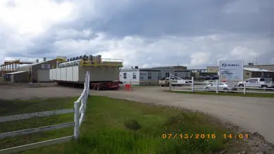 Oilsands tailings pond barge