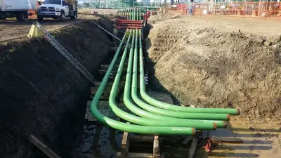 Pipeline construction Fort Saskatchewan Alberta