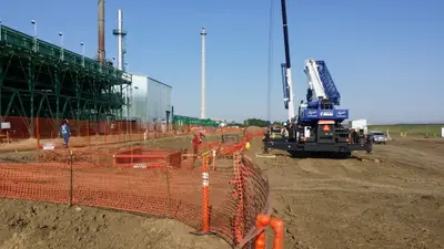 Pipeline construction Fort Saskatchewan Alberta