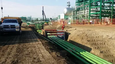 Pipeline installation Fort Saskatchewan Alberta