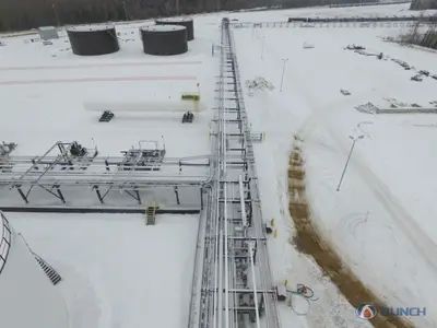 Rail terminal construction Alberta aerial
