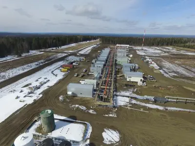 Shallow cut gas plant Brazeau Alberta